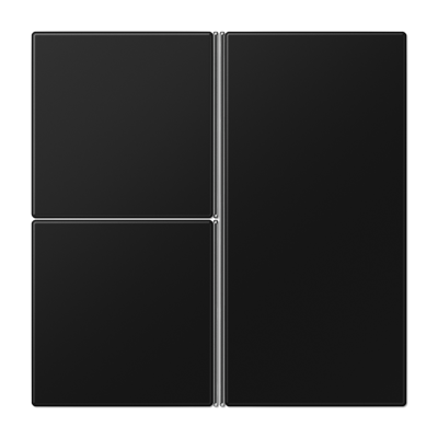 Cover kit 3-gang, F40, thermoplastic lacquered, LS range, matt graphite black