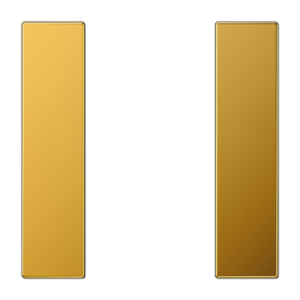 Cover kit 1-gang, F50, LS range, gold-plated