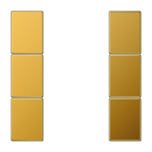 Cover kit 3-gang, F50, LS range, gold-plated
