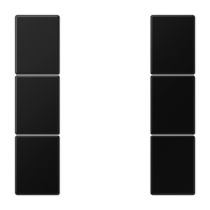 Cover kit 3-gang, F50, thermoplastic lacquered, LS range, matt graphite black