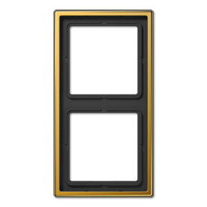 Frame 2-gang, LS 990, gold-plated, vertical and horizontal installation