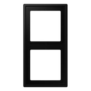 Frame 2-gang, LS 990, IP 44, duroplastic lacquered, matt graphite black, vertical and horizontal installation