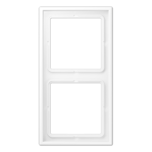 Frame 2-gang, LS 990, IP 44, duroplastic lacquered, matt snow white, vertical and horizontal installation