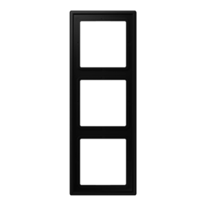Frame 3-gang, LS 990, IP 44, duroplastic lacquered, matt graphite black, vertical and horizontal installation