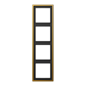 Frame 4-gang, LS 990, gold-plated, vertical and horizontal installation