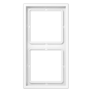 Frame 2-gang, LS ZERO, thermoplastic, white, vertical and horizontal installation