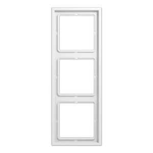 Frame 3-gang, LS ZERO, thermoplastic, white, vertical and horizontal installation