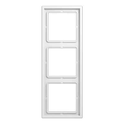 Frame 3-gang, LS ZERO, thermoplastic, white, vertical and horizontal installation
