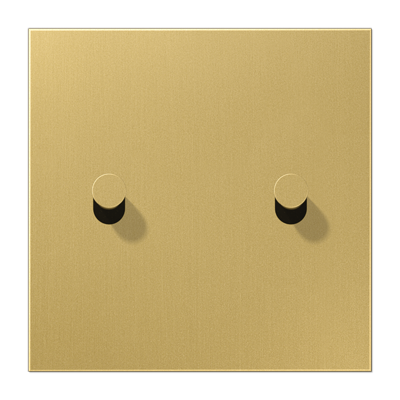 Centre plate with toggle lever "cone" 1-gang, 2 toggle levers, LS 1912 range, classic brass