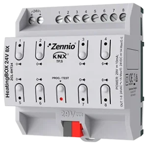 Zennio HeatingBOX 24V 8X, Heating actuator for up to 8 outputs 24 VAC/VDC