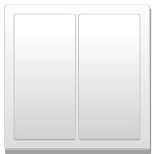Zennio ZS70 Double Soft push button for 2 binary inputs 70x70 mm, Shutter icon, Matt white