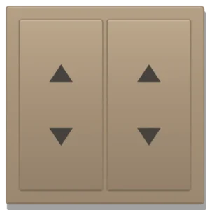 Zennio ZS70 Double Soft push button for 4 binary inputs 70x70 mm, Champagne