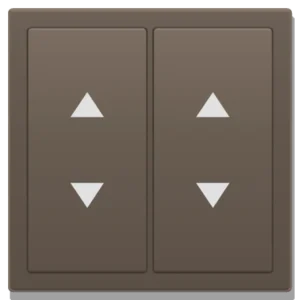 Zennio ZS70 Double Soft push button for 4 binary inputs 70x70 mm, Mocha