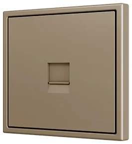 Zennio ZS70 Cover plate for RJ45 connector 70x70 mm, 1 insert, Champagne