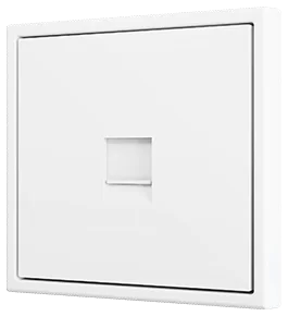 Zennio ZS70 Cover plate for RJ45 connector 70x70 mm, 1 insert, Matt white
