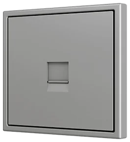 Zennio ZS70 Cover plate for RJ45 connector 70x70 mm, 1 insert, Silver