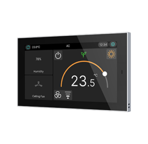 CX50 - KNX capacitive touch panel 5 inch with temperature and humidity sensor