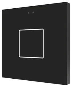 Zennio Flat 1 v2, Glass capacitive push button, 1 button, Anthracite