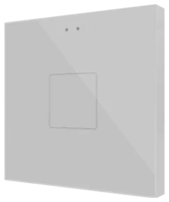 Zennio Flat 1 v2, Glass capacitive push button, 1 button, Silver