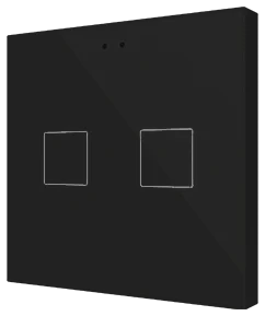 Zennio Flat 2 v2, Glass capacitive push button, 2 buttons, Anthracite