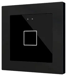 Zennio Flat 55 X1 v2, Glass capacitive push button 55x55, 1 button, Anthracite