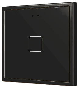 Zennio Flat 70 X1, Glass Capacitive push button 70x70, 1 button, Anthracite