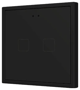Zennio Flat 70 X2, Glass Capacitive push button 70x70, 2 buttons, Anthracite