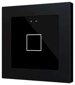 Zennio Flat RGB 55 X1, Glass capacitive push button 55x55, 1 button, Anthracite