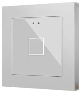 Zennio Flat RGB 55 X1, Glass capacitive push button 55x55, 1 button, Silver