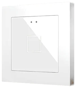 Zennio Flat RGB 55 X1, Glass capacitive push button 55x55, 1 button, White