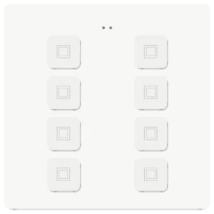 Zennio Tecla RGB 8, PC-ABS Capacitive push button, 8 buttons, White