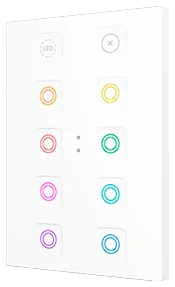 Zennio Tecla RGB XL 10, PC-ABS Capacitive push button, 10 buttons, Custom