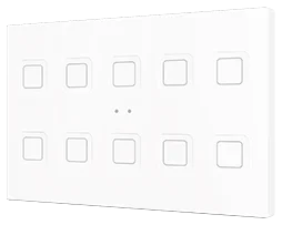 Zennio Tecla RGB XL 10, PC-ABS Capacitive push button, 10 buttons, White