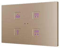 Zennio Tecla RGB XL 4, PC-ABS Capacitive push button, 4 buttons, Custom