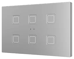 Zennio Tecla RGB XL 6, PC-ABS Capacitive push button, 6 buttons, Silver