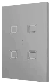 Zennio Tecla XL X4, PC-ABS Capacitive push button, 4 buttons, Silver