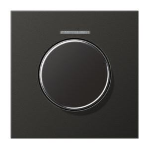 Centre plate with lens for rotary sensor, with lens, aluminium laquered, LS range, anthracite