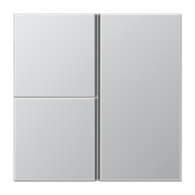 Cover kit 3-gang, F40, LS range, aluminium