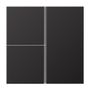 Cover kit 3-gang, F40, aluminium laquered, LS range, dark
