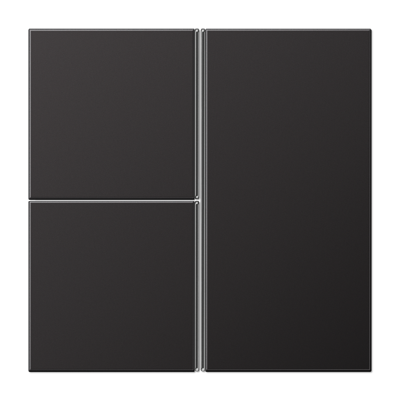 Cover kit 3-gang, F40, aluminium laquered, LS range, dark