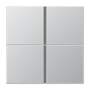 Cover kit 4-gang, F40, LS range, aluminium