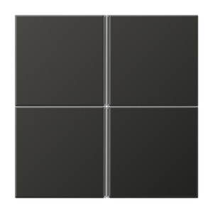 Cover kit 4-gang, F40, aluminium laquered, LS range, anthracite