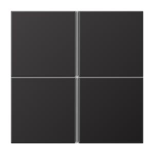 Cover kit 4-gang, F40, aluminium laquered, LS range, dark