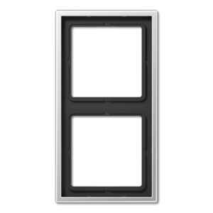 Frame 2-gang, LS 990, IP 44, aluminium, vertical and horizontal installation