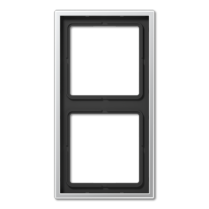 Frame 2-gang, LS 990, IP 44, aluminium, vertical and horizontal installation