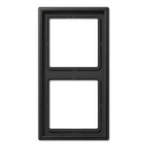 Frame 2-gang, LS 990, IP 44, aluminium laquered, anthracite, vertical and horizontal installation