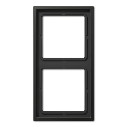 Frame 2-gang, LS 990, IP 44, aluminium laquered, anthracite, vertical and horizontal installation