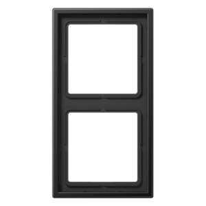 Frame 2-gang, LS 990, IP 44, aluminium laquered, dark, vertical and horizontal installation