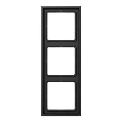 Frame 3-gang, LS 990, IP 44, aluminium laquered, anthracite, vertical and horizontal installation