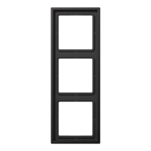 Frame 3-gang, LS 990, IP 44, aluminium laquered, dark, vertical and horizontal installation